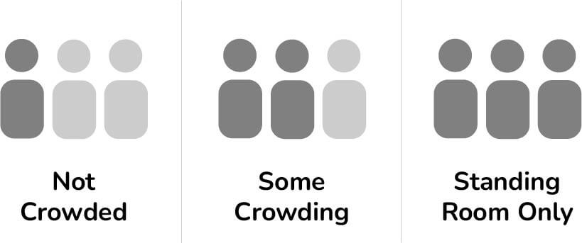 Shows how crowded your bus is